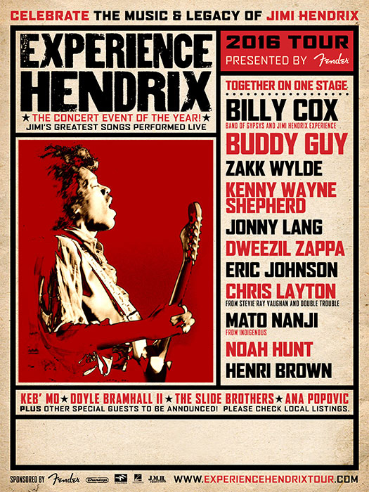 experience hendrix tour 2016